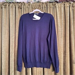 Gente Roma Men’s Crewneck Wool Silk Blend Sweater Mad win Italy